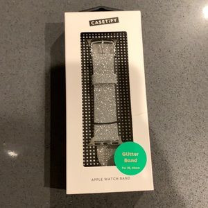 Casetify Silver Glitter Apple Watch Band
